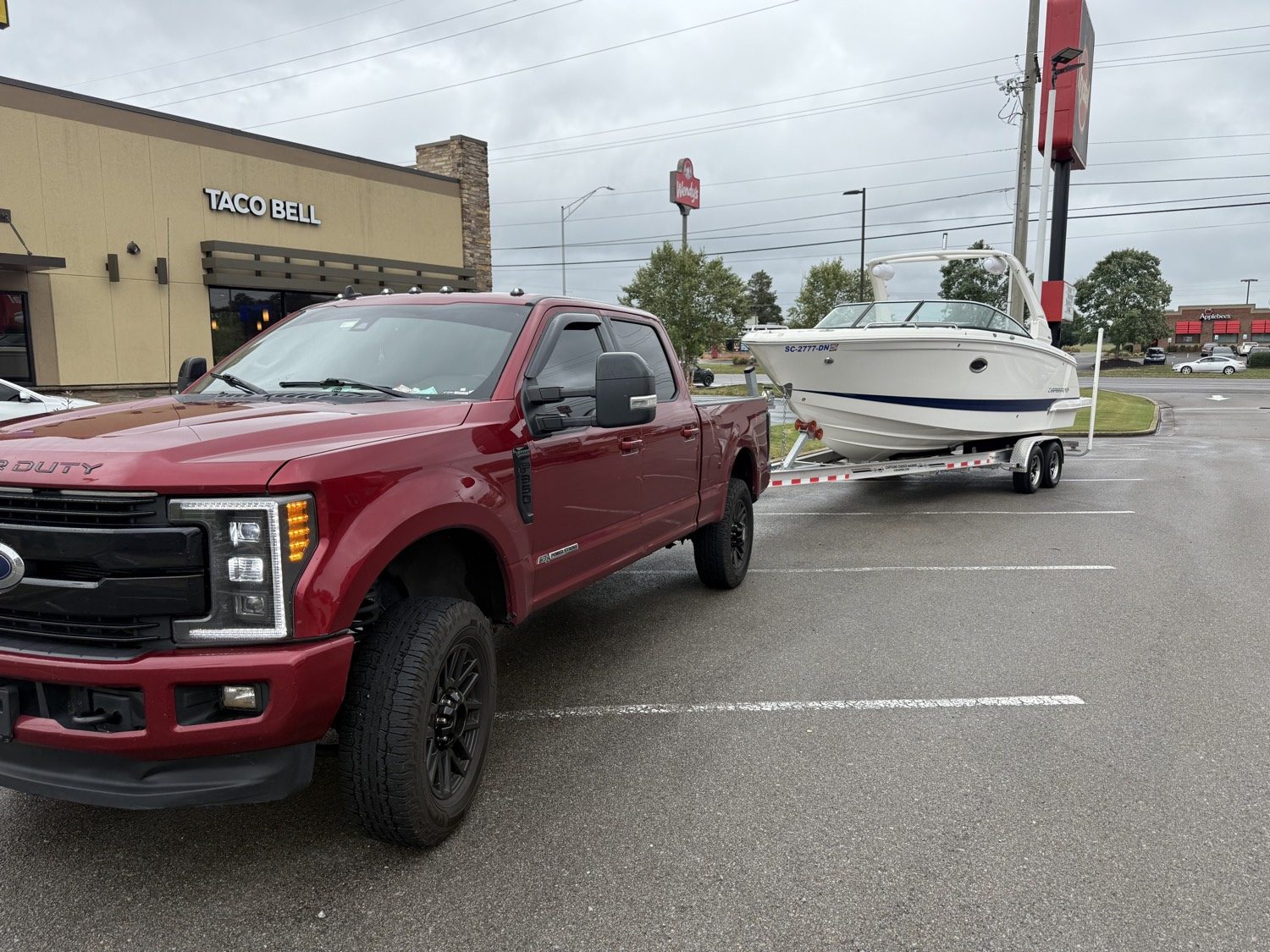 Runabout behind the Super Duty